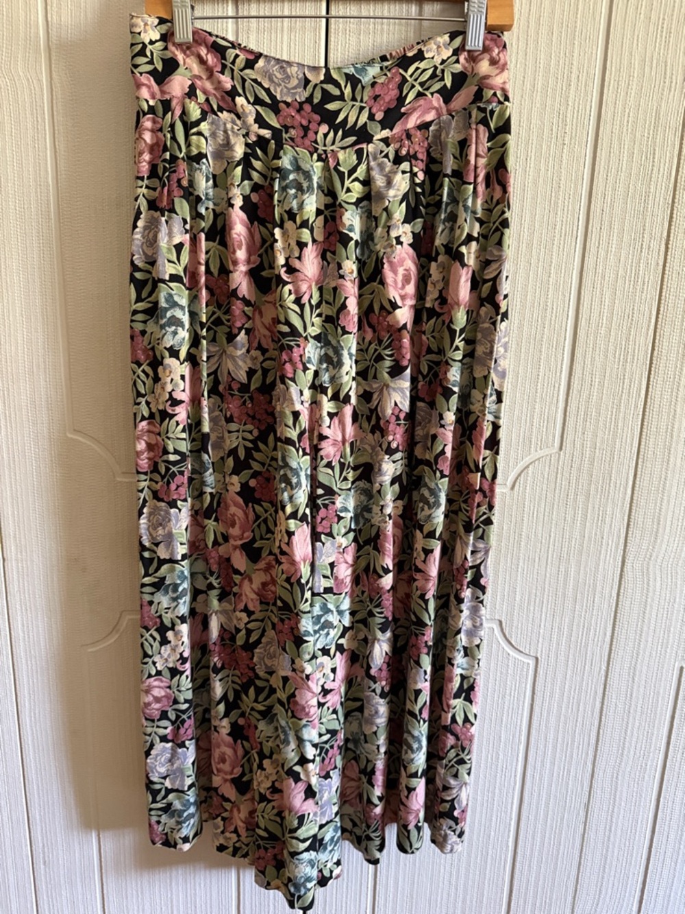 Vintage Graucho pants in Black with Pink & Green Floral 90’s y2k pants